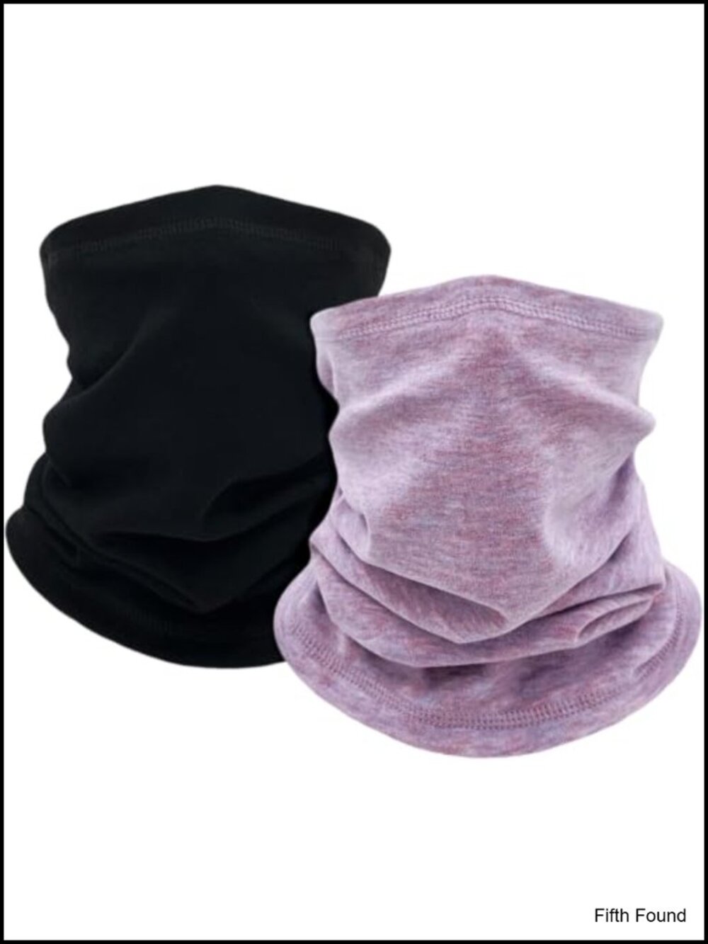 2 Pack Winter Neck Gaiter Fleece Neck Warmer Windproof Face Cover Scarf